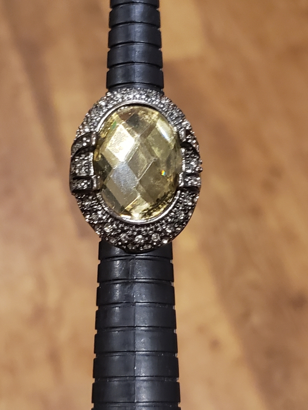 Smoky Topaz Oval Cocktail Ring , Size 6